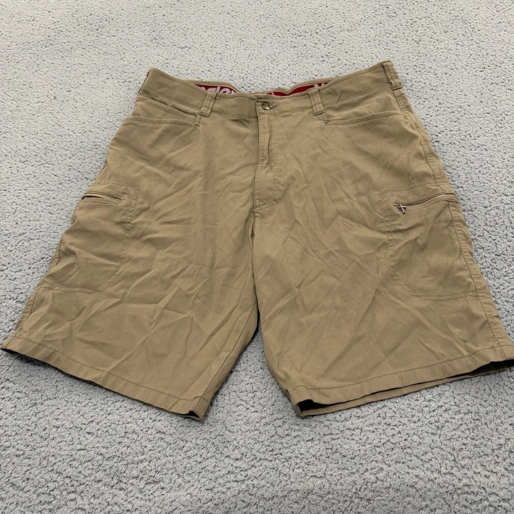 Wrangler Outdoor Series Cargo Shorts Mens Khaki Stretch Size 38